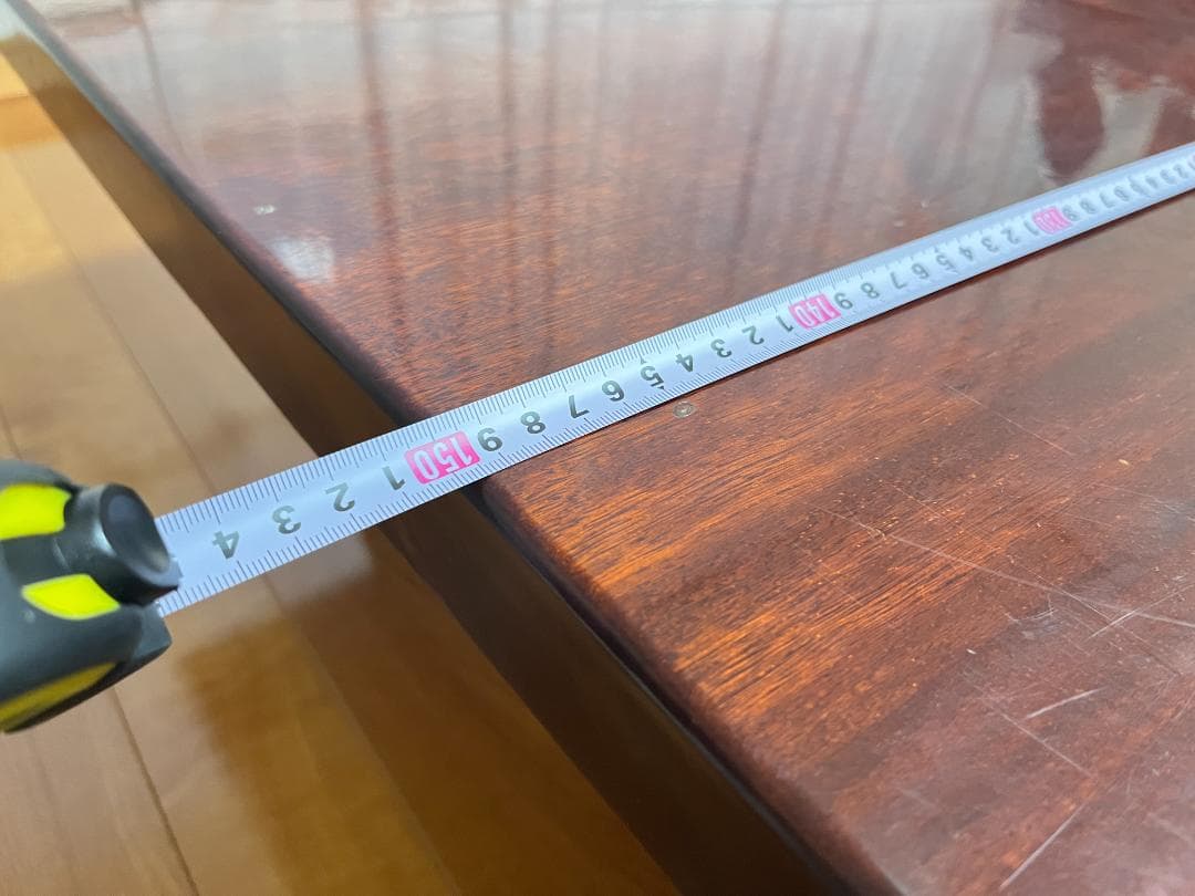 【送料無料】天然木 一枚板ローテーブル 木製座卓 約85×150cm 光沢仕様