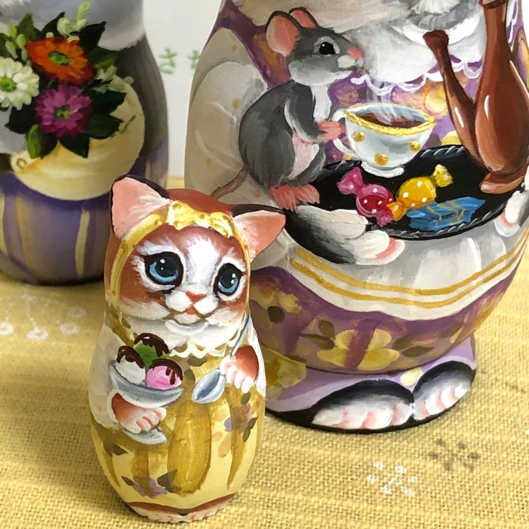 マトリョーシカ　スヴェトラーナ・ニコラエヴァ　ティータイム　ロシア雑貨