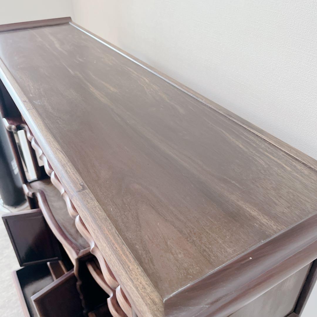 高級紫檀飾り棚 茶棚 飾り棚 唐木 飾り棚 昭和 紫壇 高級 和室 レトロ