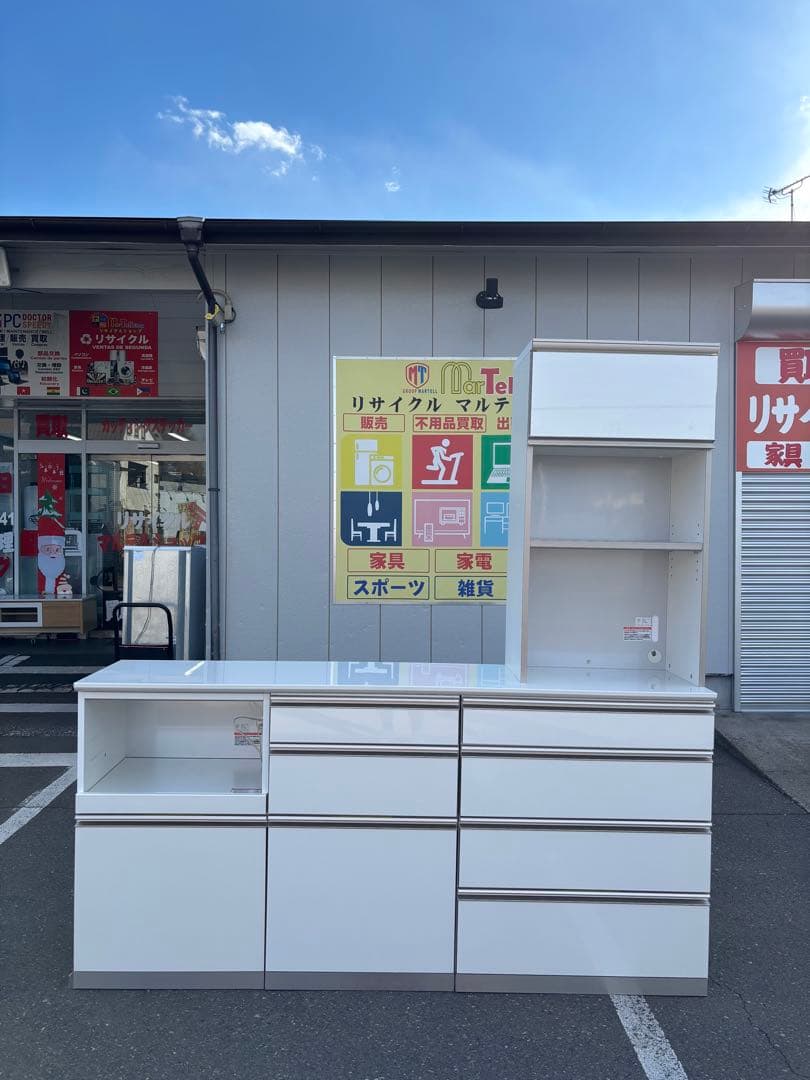 AYANO 綾野製作所 食器棚 キッチンボード ホワイト