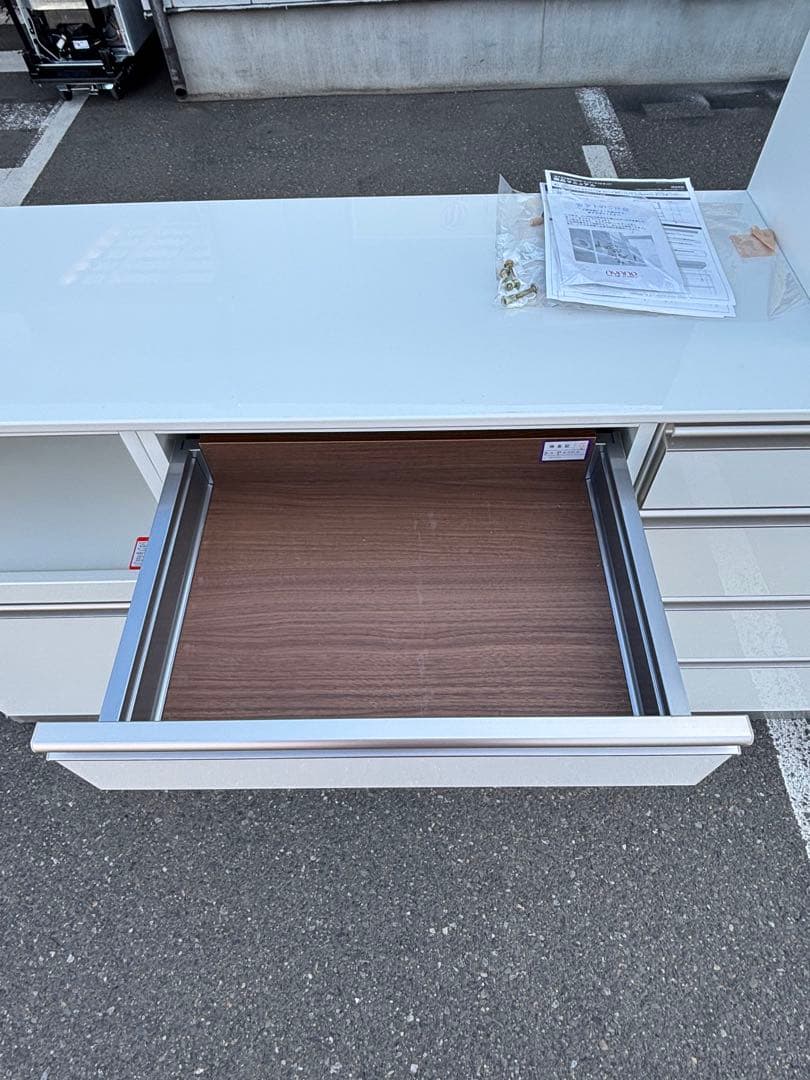 AYANO 綾野製作所 食器棚 キッチンボード ホワイト