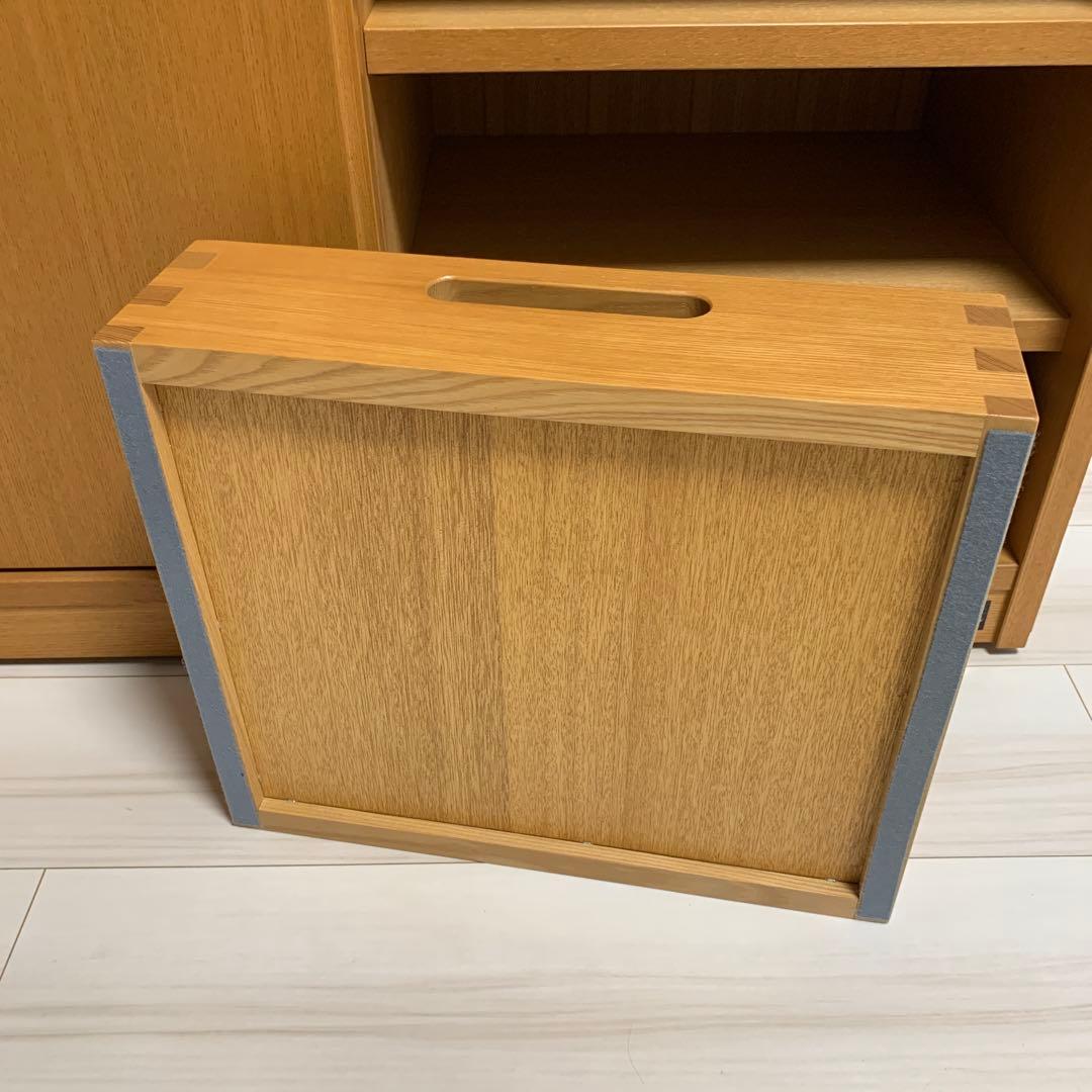 コスガ　タモ材天然木キャビネット　キャスター付 送料込み