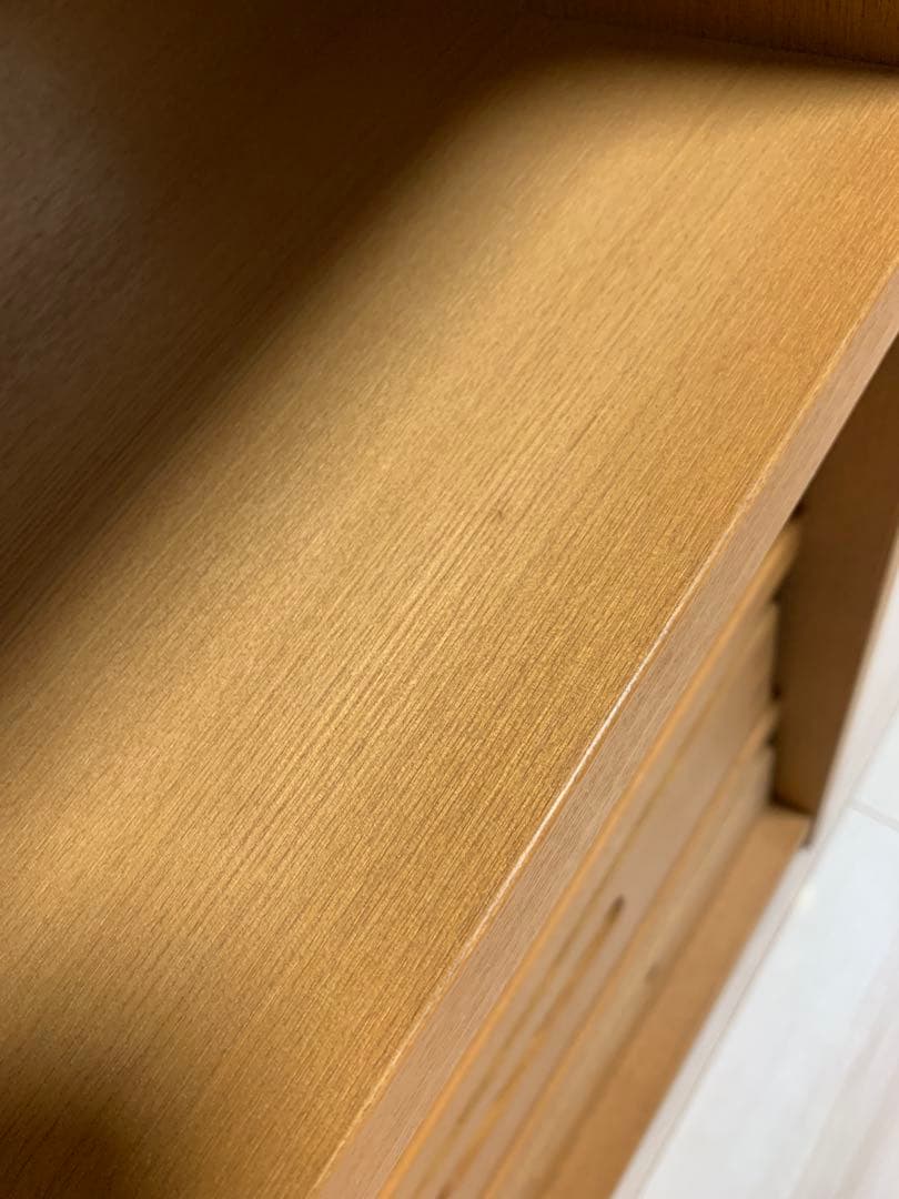 コスガ　タモ材天然木キャビネット　キャスター付 送料込み