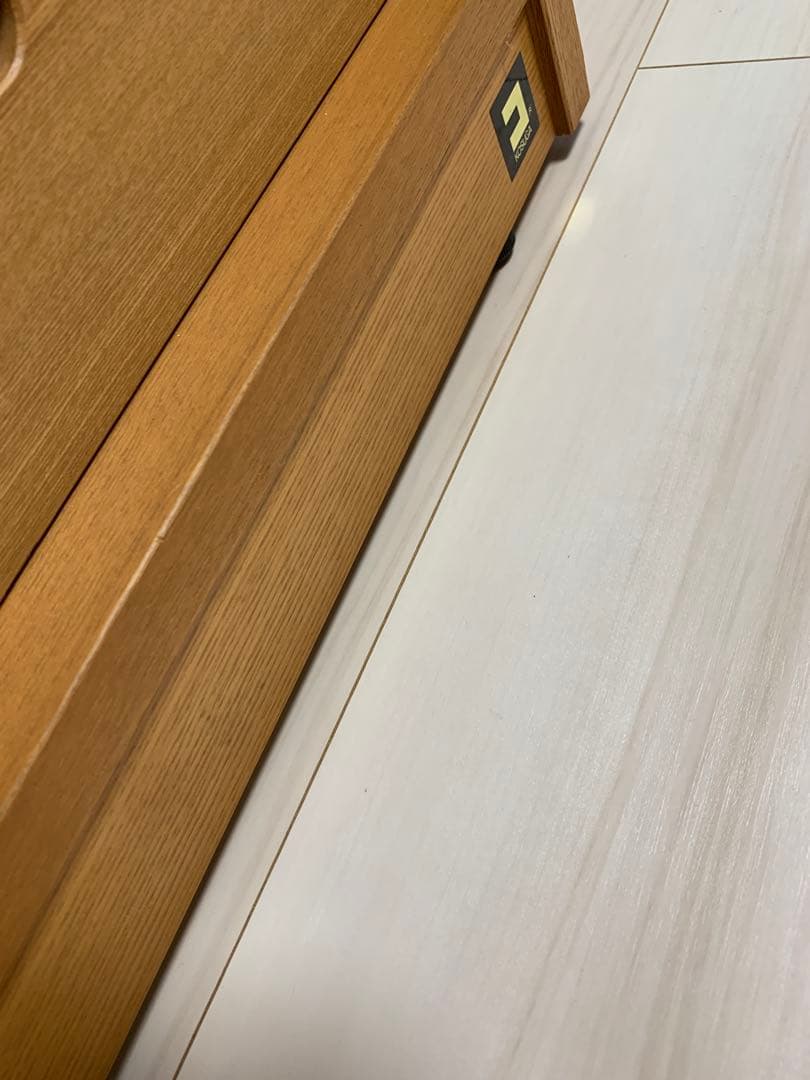 コスガ　タモ材天然木キャビネット　キャスター付 送料込み