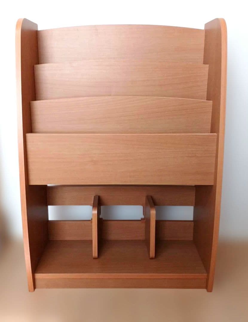 木製絵本ラック 4段収納 たのメル便(匿名配送) - メルカリ