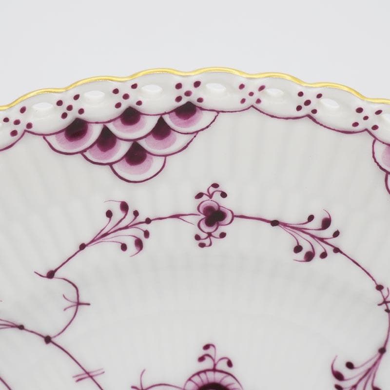 ロイヤルコペンハーゲン バーガンディ フルレース プレート 17.5cm #4