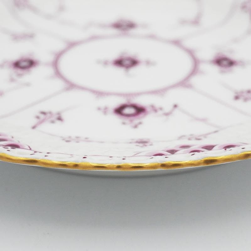 ロイヤルコペンハーゲン バーガンディ フルレース プレート 17.5cm #4