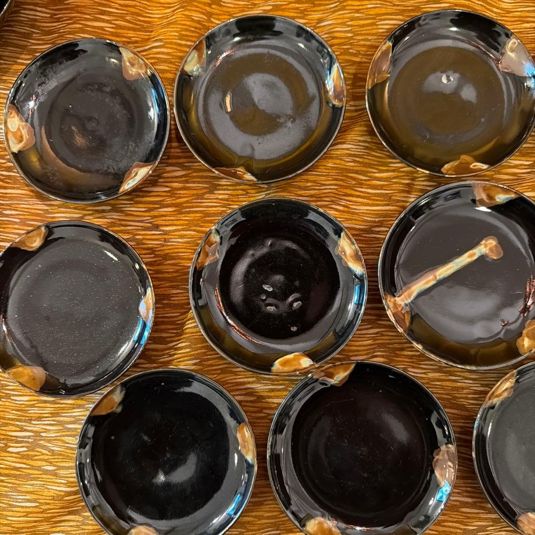 価格大幅改定！黒釉 蓋茶碗 14客揃 共箱 在銘 茶道具 懐石