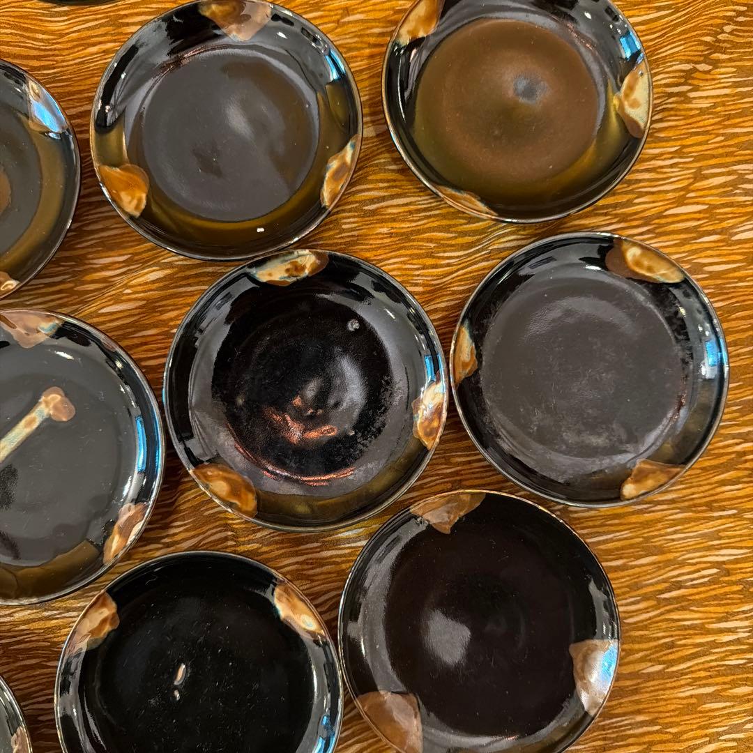 価格大幅改定！黒釉 蓋茶碗 14客揃 共箱 在銘 茶道具 懐石