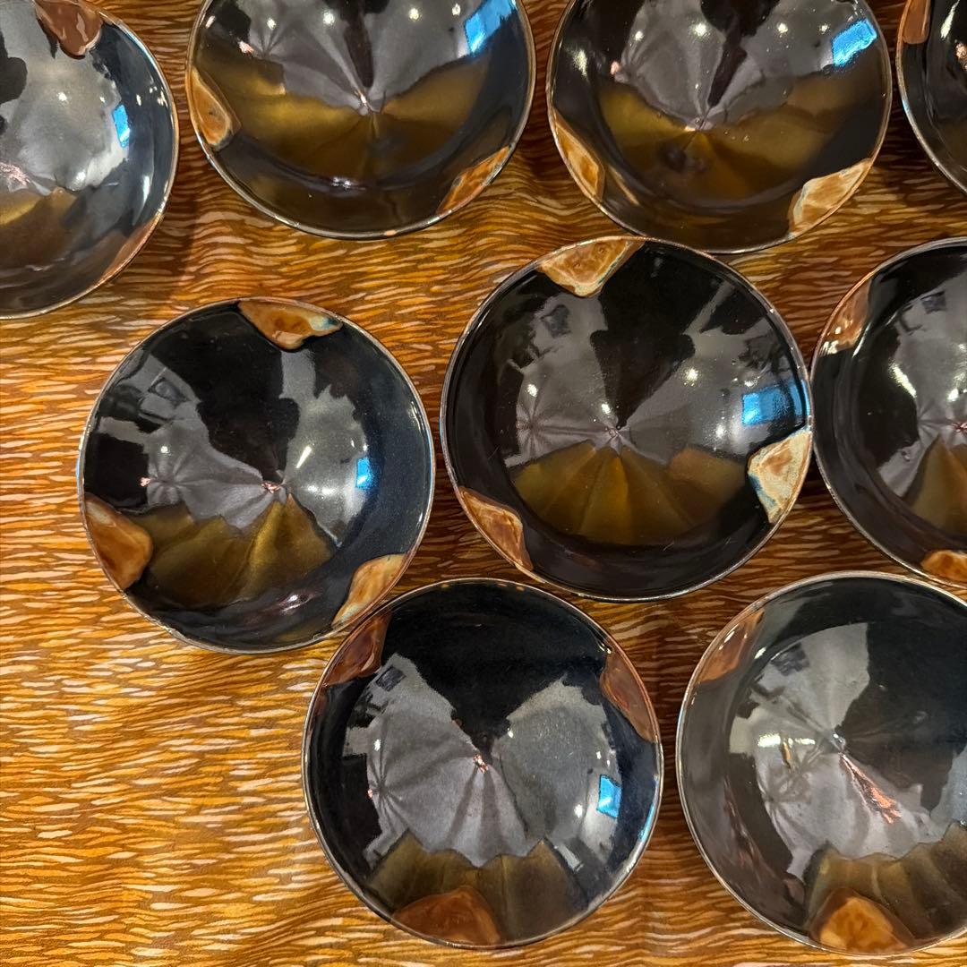 価格大幅改定！黒釉 蓋茶碗 14客揃 共箱 在銘 茶道具 懐石