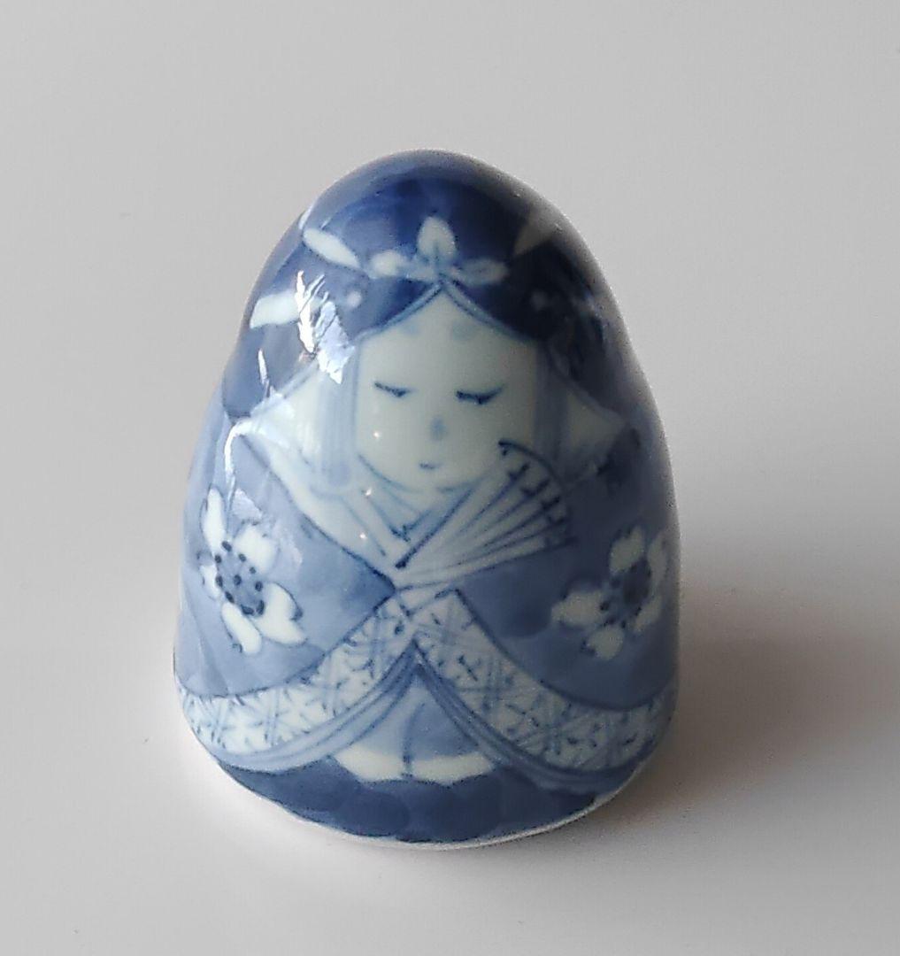 花雛人形　置物　手描き　有田焼　中尾正三郎　伝統工芸士