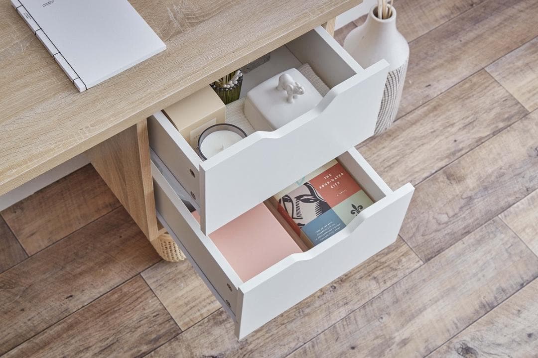 《新品・送料無料》ニーナ【Nina】引き出し付デスク幅100cm