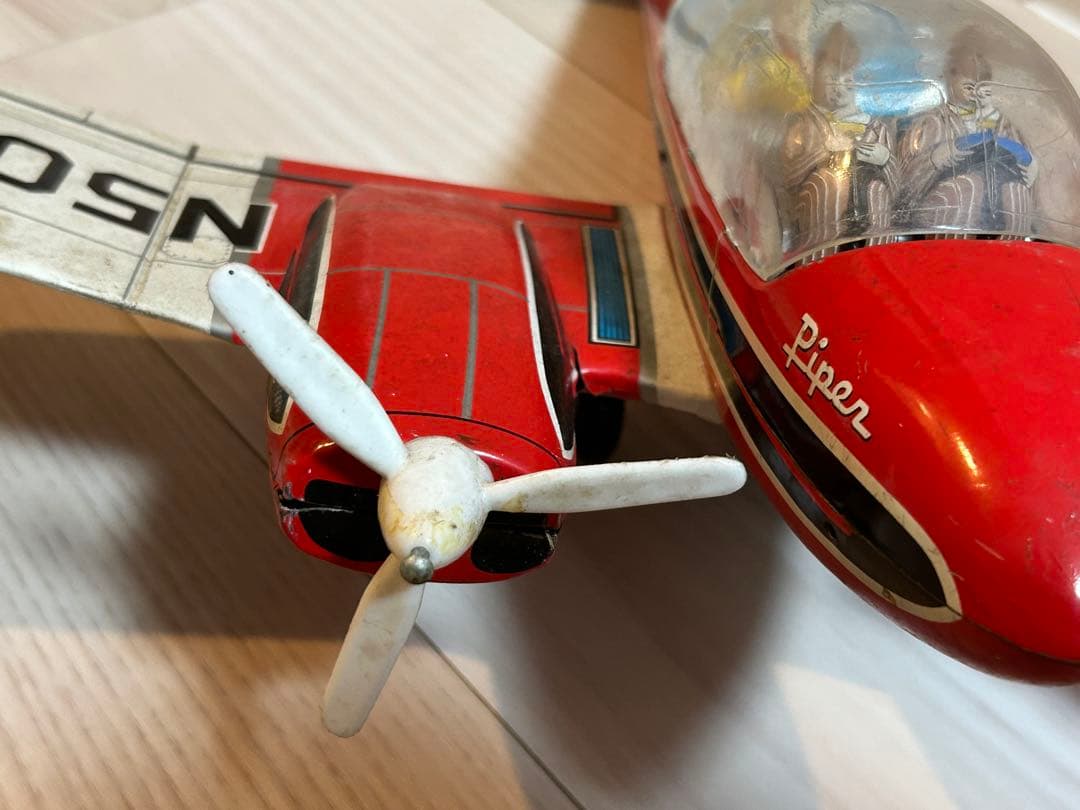 アサヒ 旭玩具 パイパー ツイン コマンチ 70年代　ブリキ　飛行機 日本製