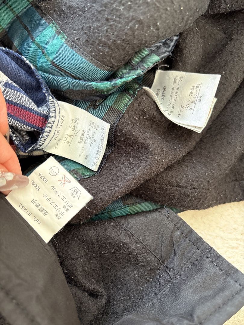 【送料無料】割烹着 エプロン 裏起毛 5着セット