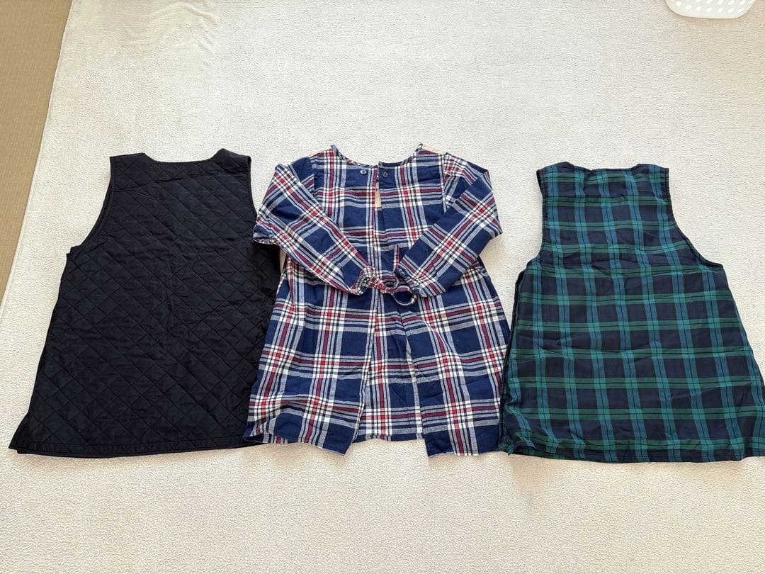 【送料無料】割烹着 エプロン 裏起毛 5着セット