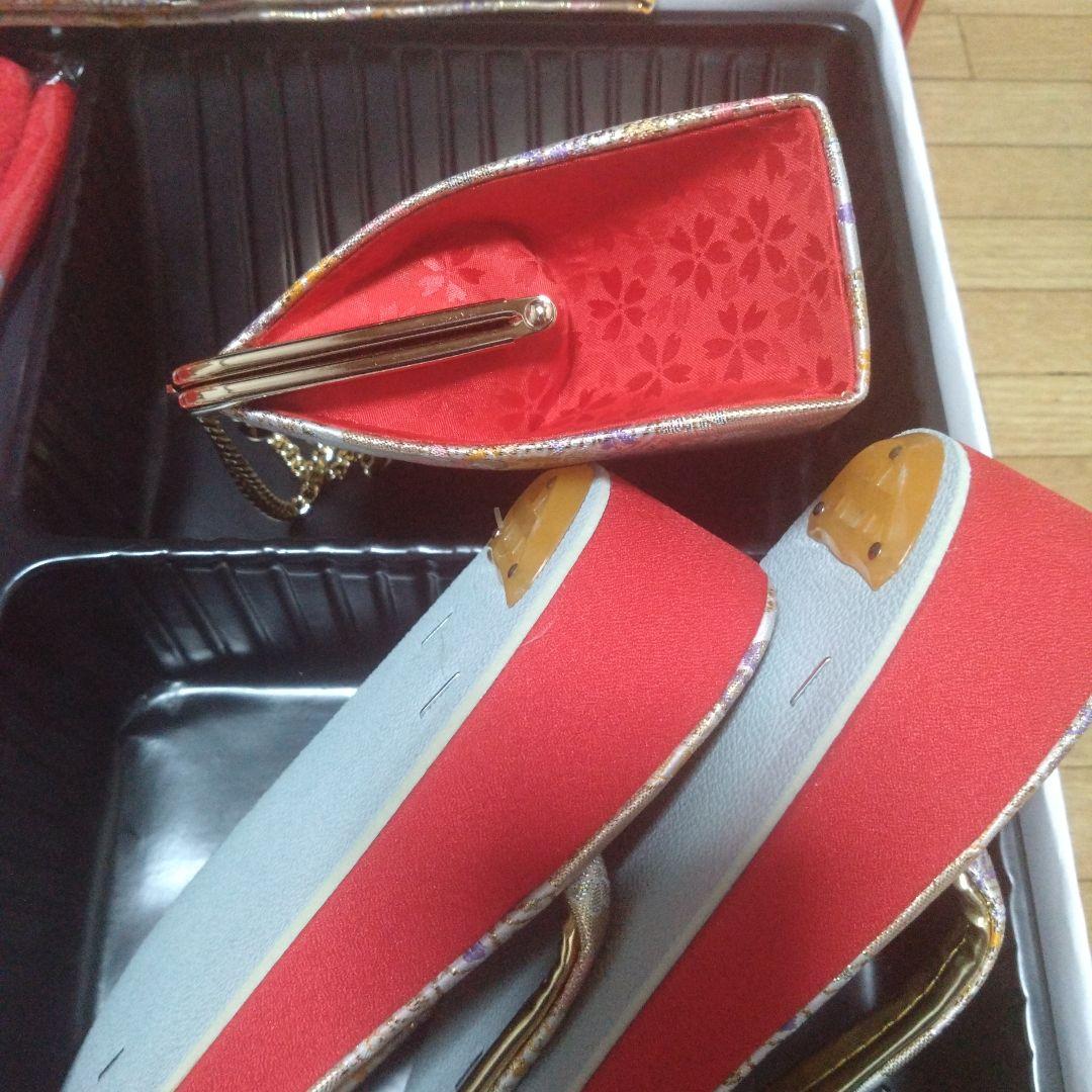 未使用★七歳★帯＆はこせこ草履バッグ