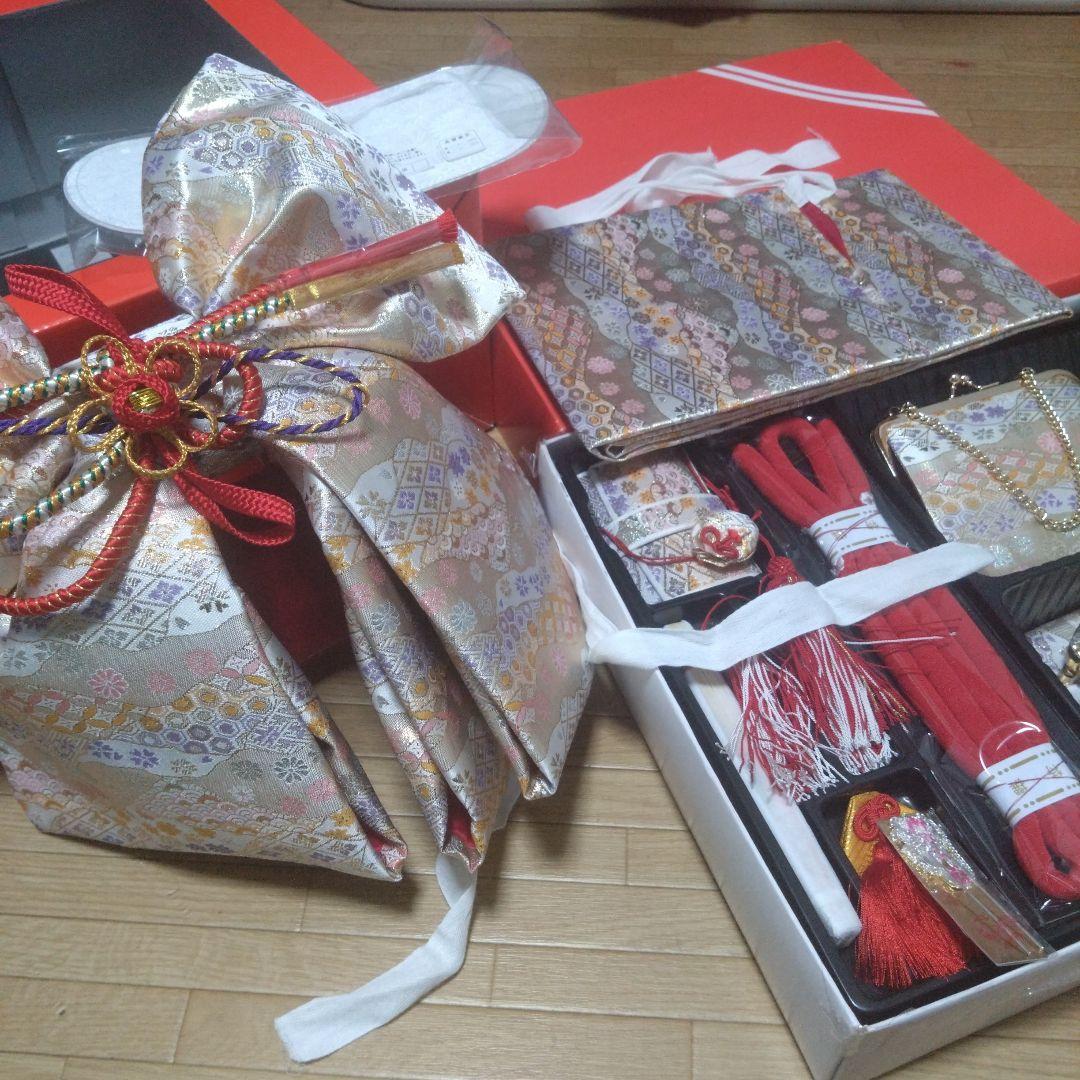 未使用★七歳★帯＆はこせこ草履バッグ