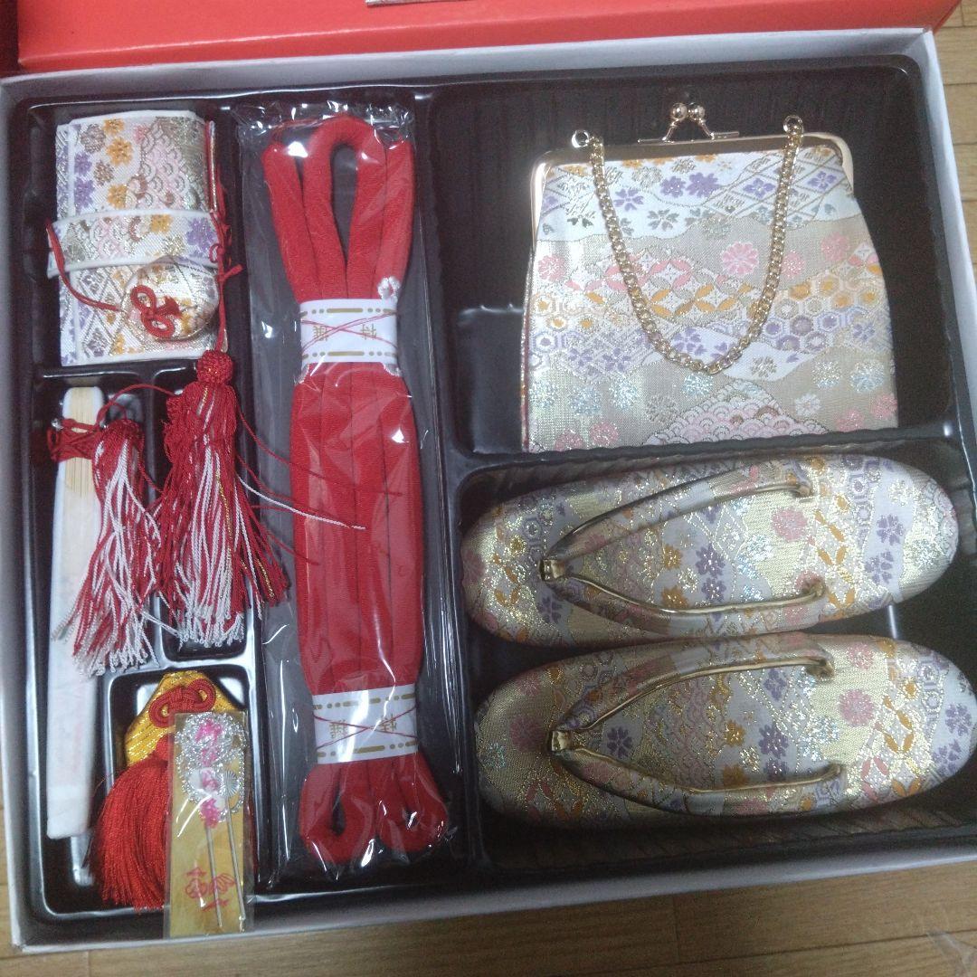 未使用★七歳★帯＆はこせこ草履バッグ
