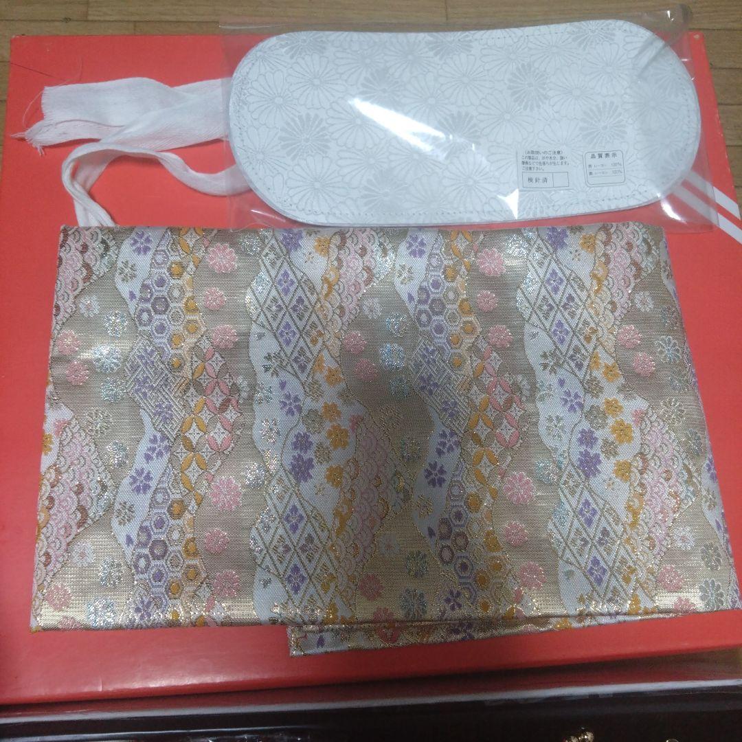 未使用★七歳★帯＆はこせこ草履バッグ
