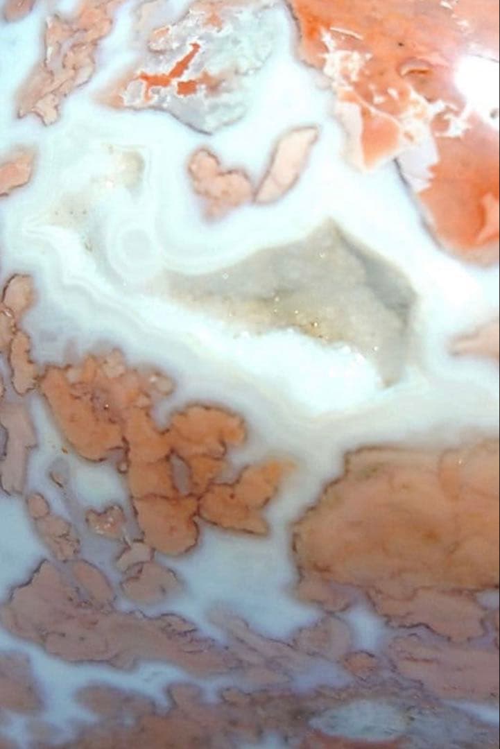 1点もの　天然石　ジオード桜瑪瑙　スカル　置き物　ピンクアゲート