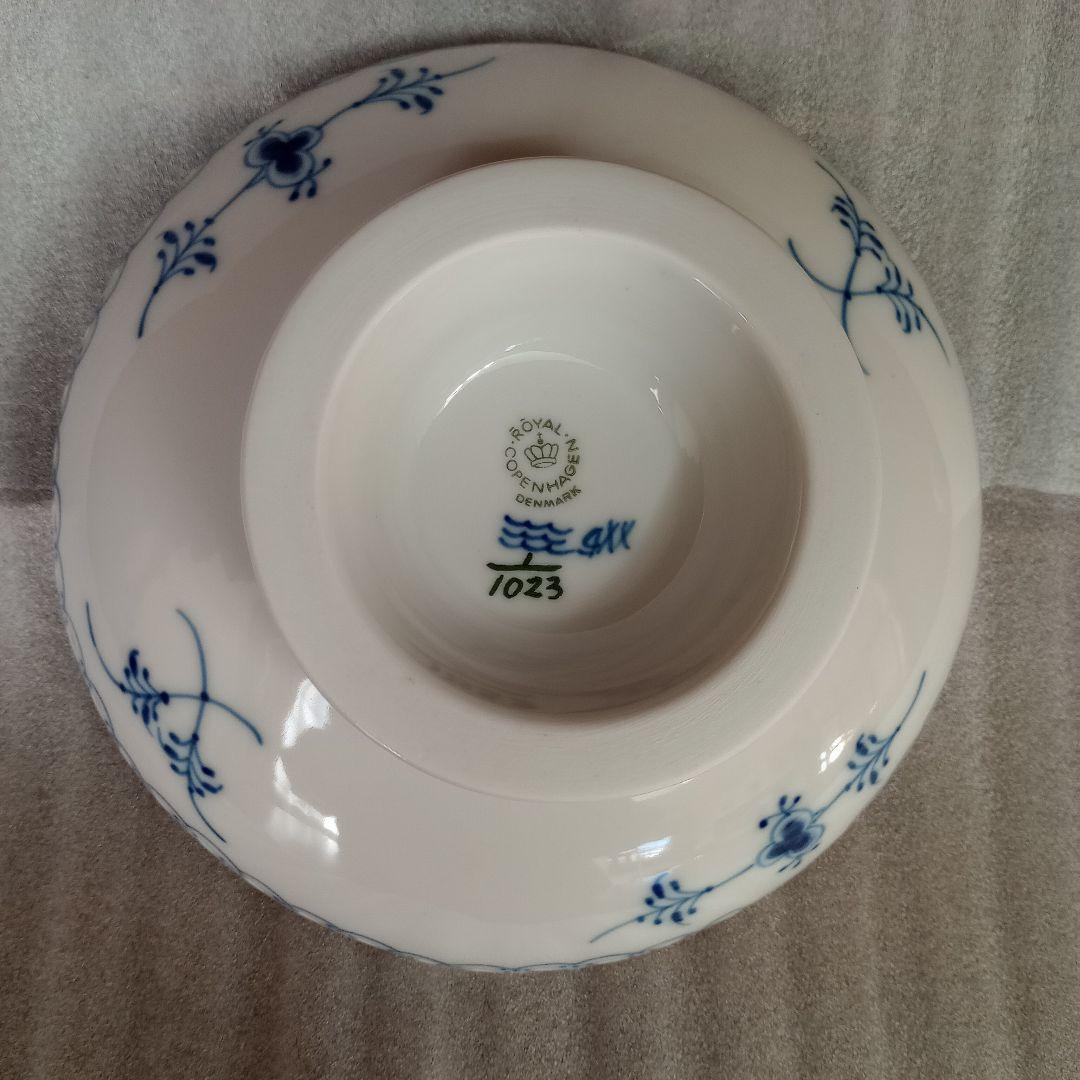 ロイヤルコペンハーゲン ブルーフルーテッド フルレース ケーキディッシュ脚付