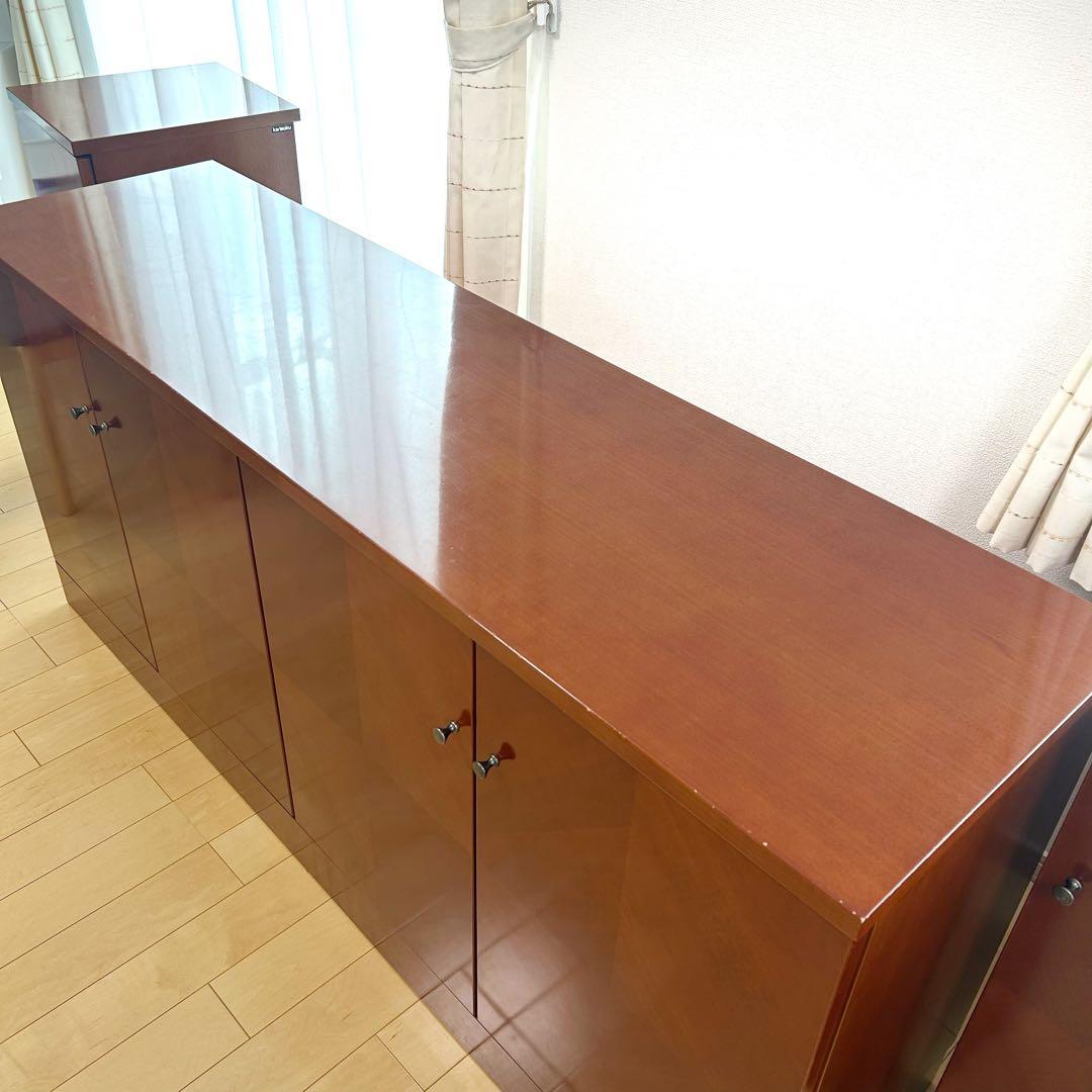 極希少カリモク　アラード　突板　ダイヤモンド貼り　サイドボード　キャビネット