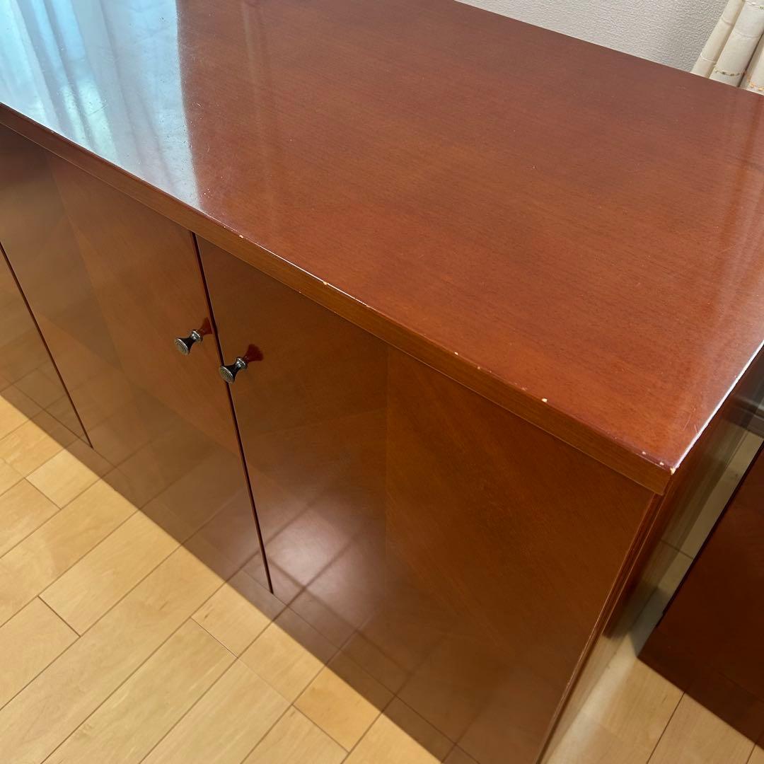 極希少カリモク　アラード　突板　ダイヤモンド貼り　サイドボード　キャビネット