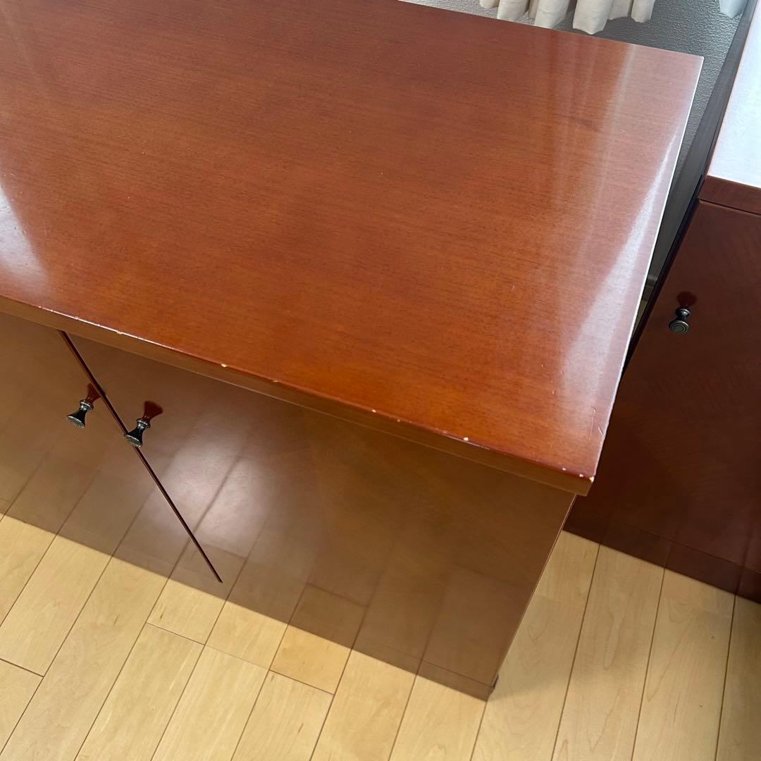 極希少カリモク　アラード　突板　ダイヤモンド貼り　サイドボード　キャビネット