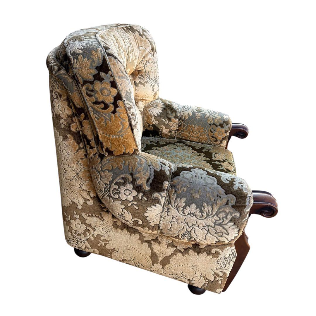 オールドカリモク 1人掛けソファ 金華山　昭和レトロ　ヴィンテージ