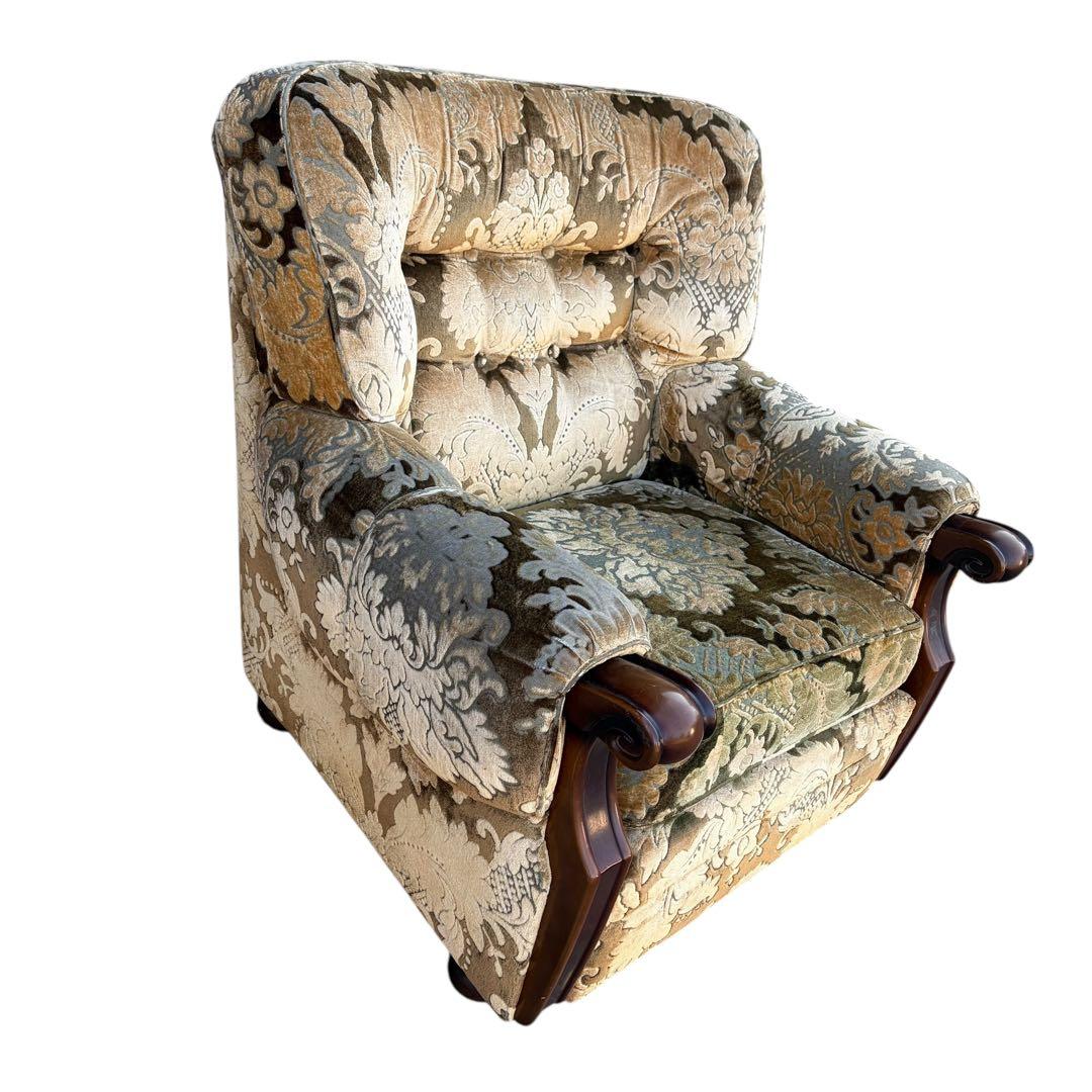 オールドカリモク 1人掛けソファ 金華山　昭和レトロ　ヴィンテージ