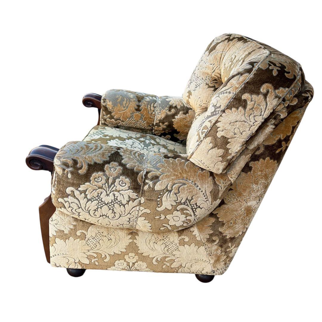 オールドカリモク 1人掛けソファ 金華山　昭和レトロ　ヴィンテージ