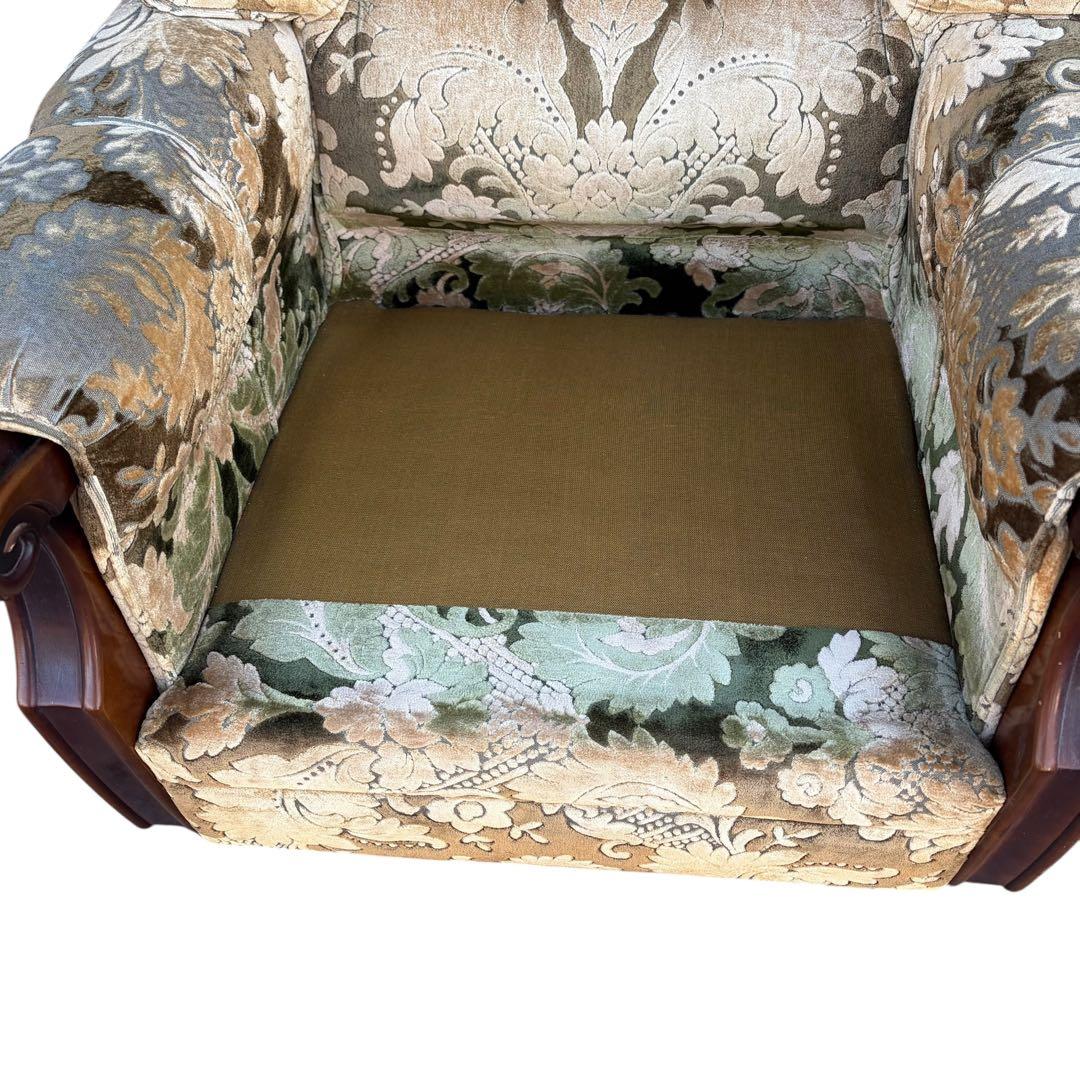 オールドカリモク 1人掛けソファ 金華山　昭和レトロ　ヴィンテージ