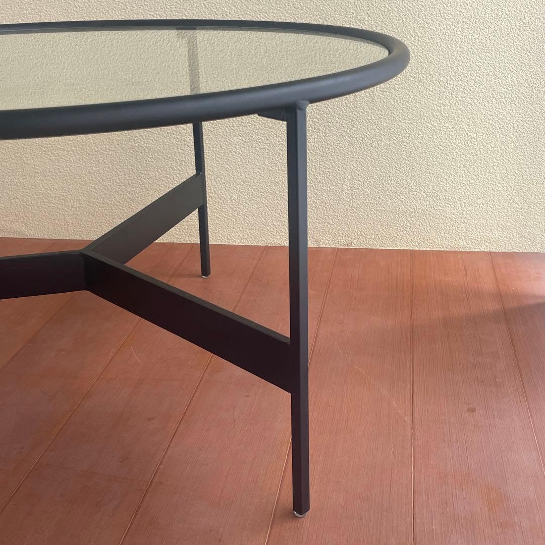 ガラス ラウンド テーブル 直径約60cm