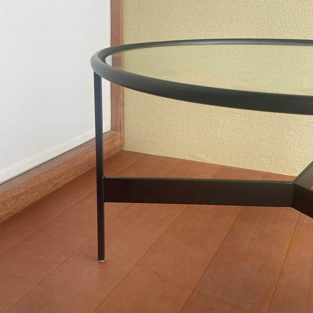 ガラス ラウンド テーブル 直径約60cm