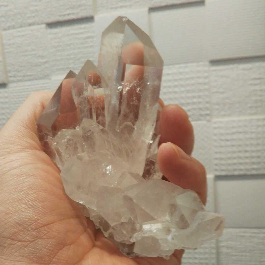 水晶 ブラジル ミナジェスライス産 クラスター 水晶群