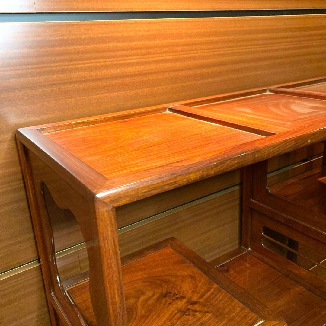 中国家具　棚　シェルフ　ラック　チャイナアンティーク　木製　飾り棚　栄華紅木