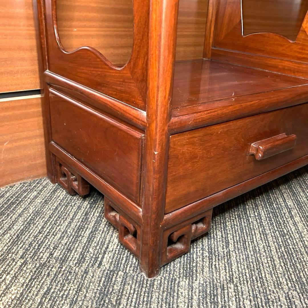 中国家具　棚　シェルフ　ラック　チャイナアンティーク　木製　飾り棚　栄華紅木