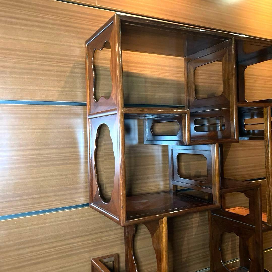 中国家具　棚　シェルフ　ラック　チャイナアンティーク　木製　飾り棚　栄華紅木