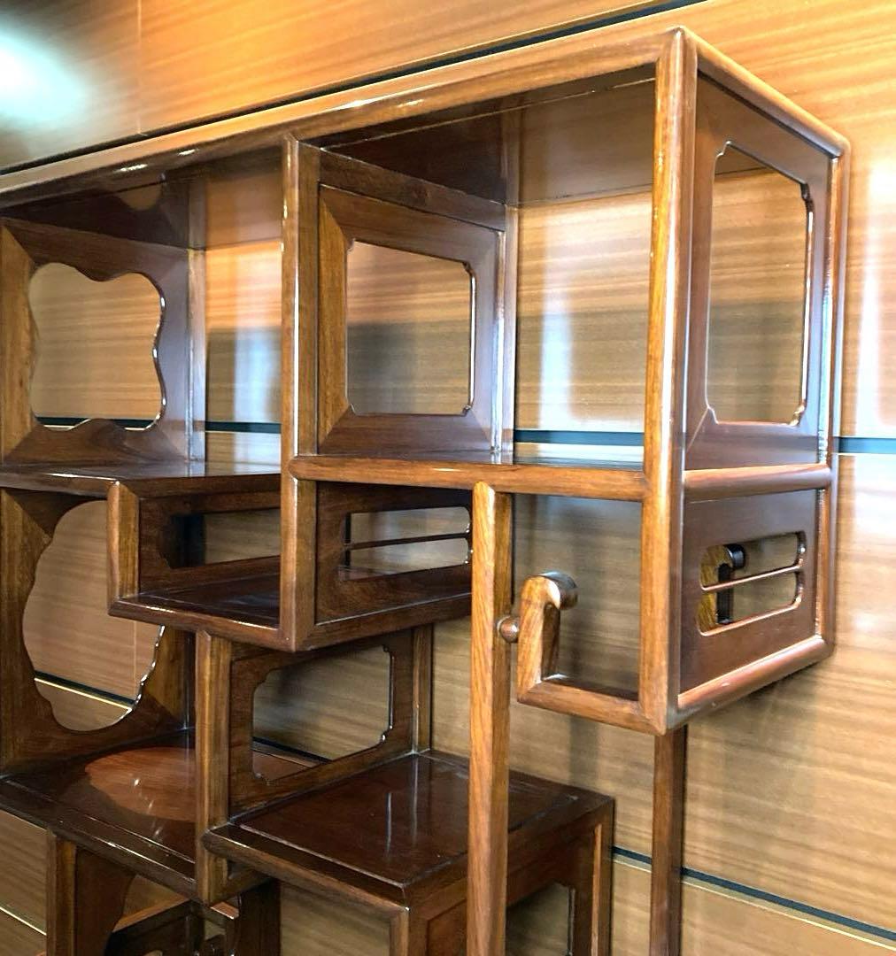 中国家具　棚　シェルフ　ラック　チャイナアンティーク　木製　飾り棚　栄華紅木