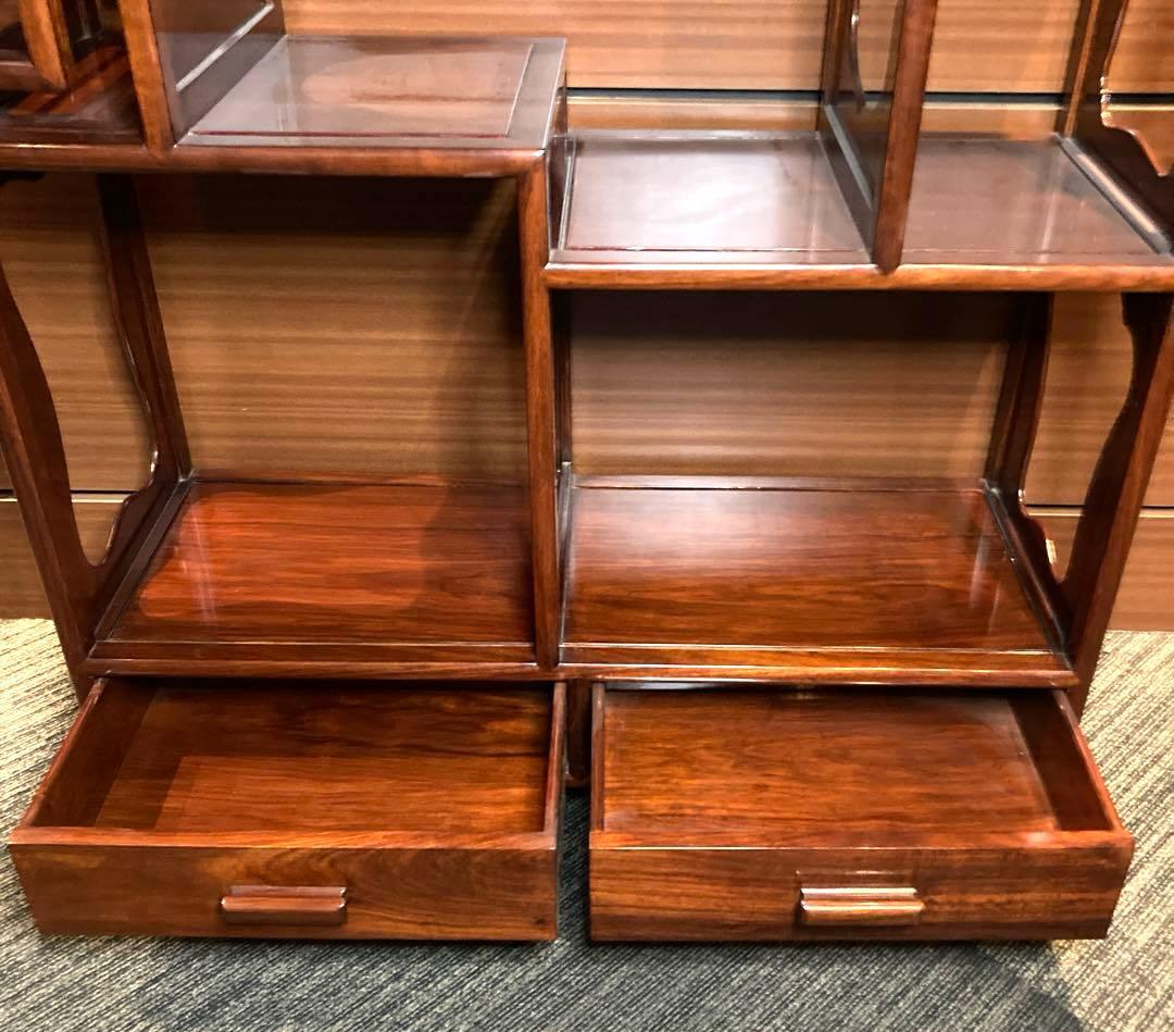 中国家具　棚　シェルフ　ラック　チャイナアンティーク　木製　飾り棚　栄華紅木