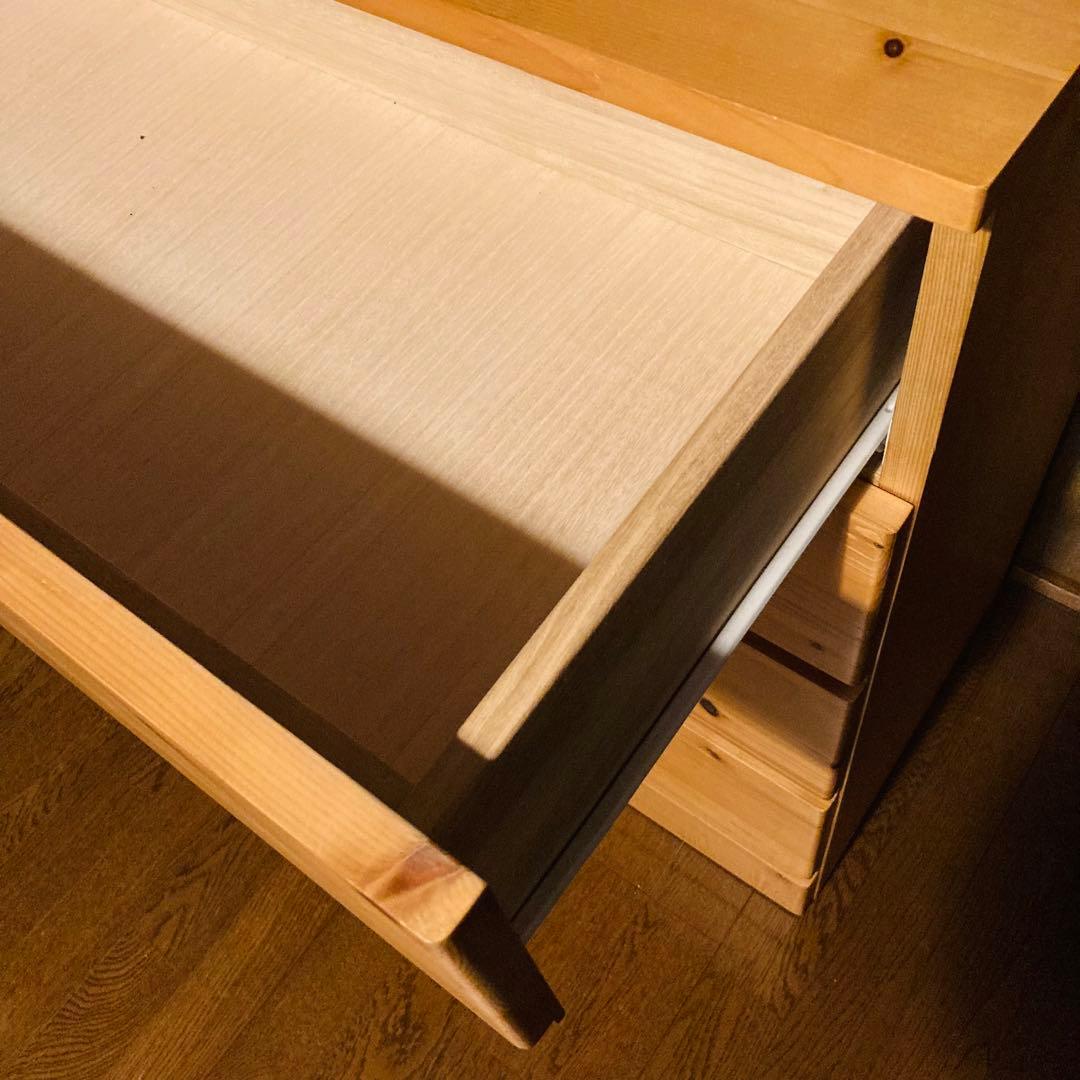 廃盤品】無印良品 4段 パイン材チェスト - メルカリ