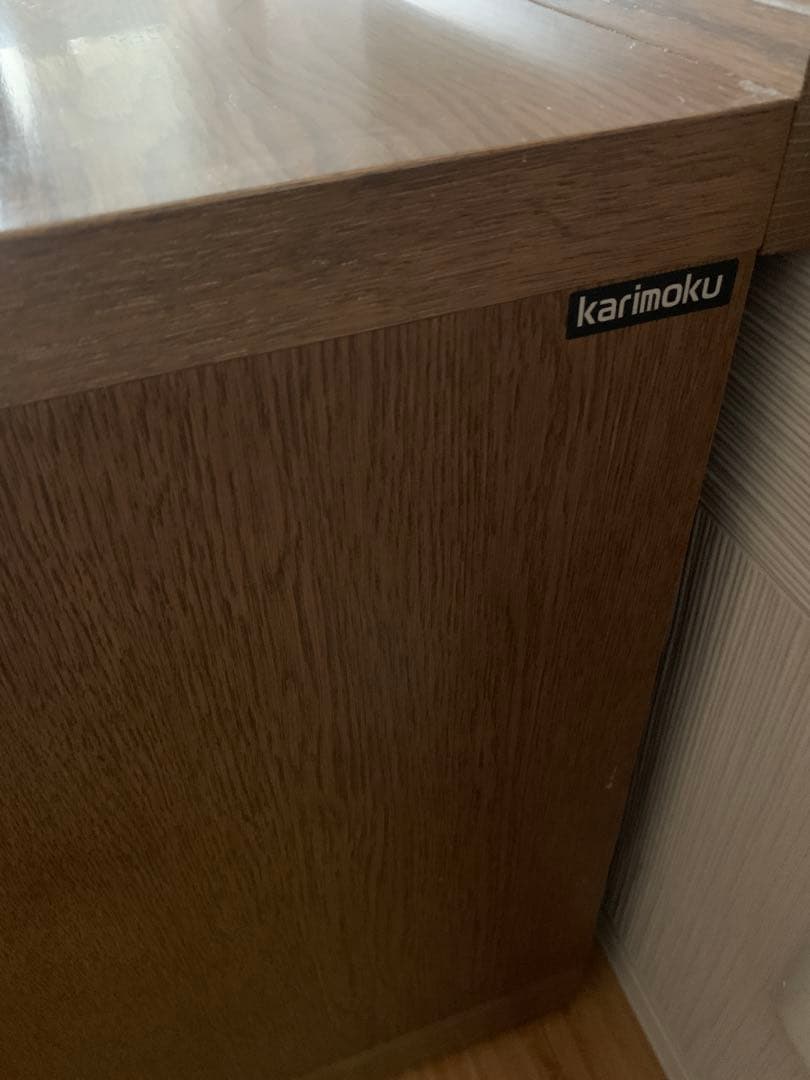 値下げ◆karimoku テレビ台 ブラウン 木製 引き出し付き　アンティーク