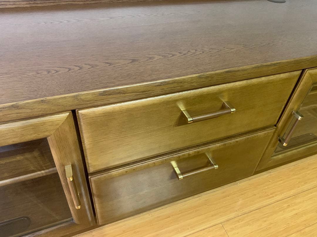 値下げ◆karimoku テレビ台 ブラウン 木製 引き出し付き　アンティーク