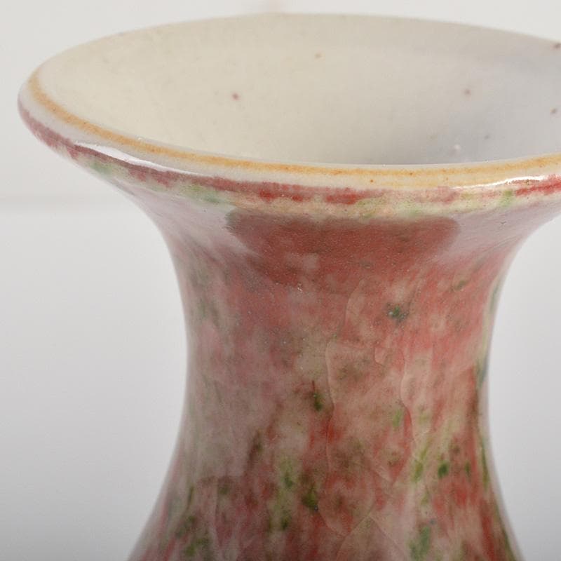 中国 缸豆紅釉 玉壺春瓶 V R7329 - メルカリ