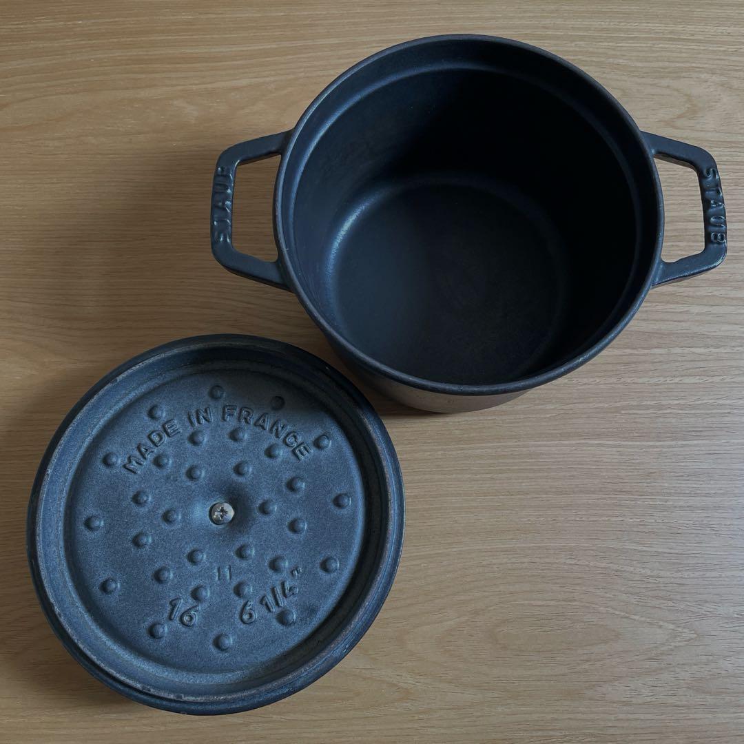 STAUB ストウブ ココット ラウンド 16cm ブラック