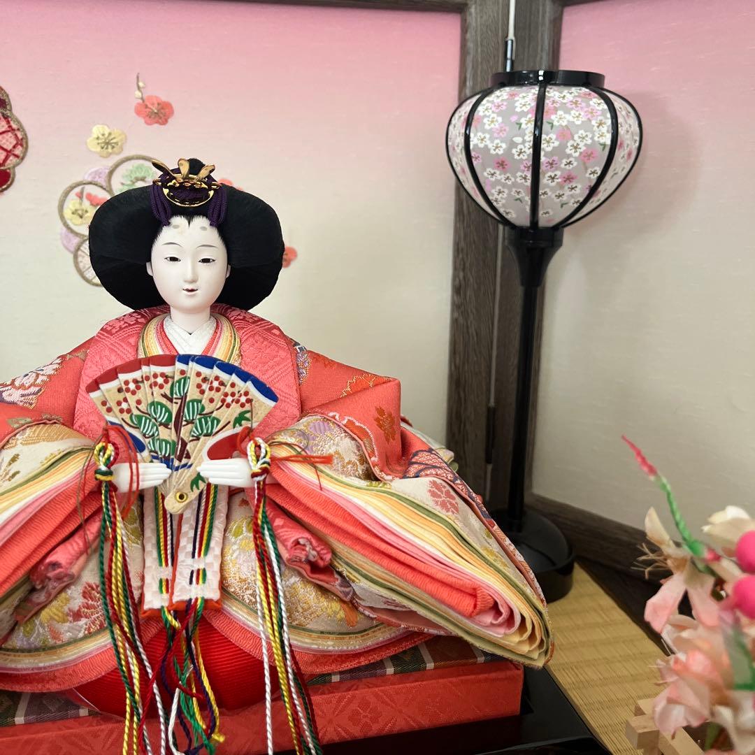雛人形 田村由起子作 京都製　吉徳監修　桐箱収納　大きめ一段お雛様