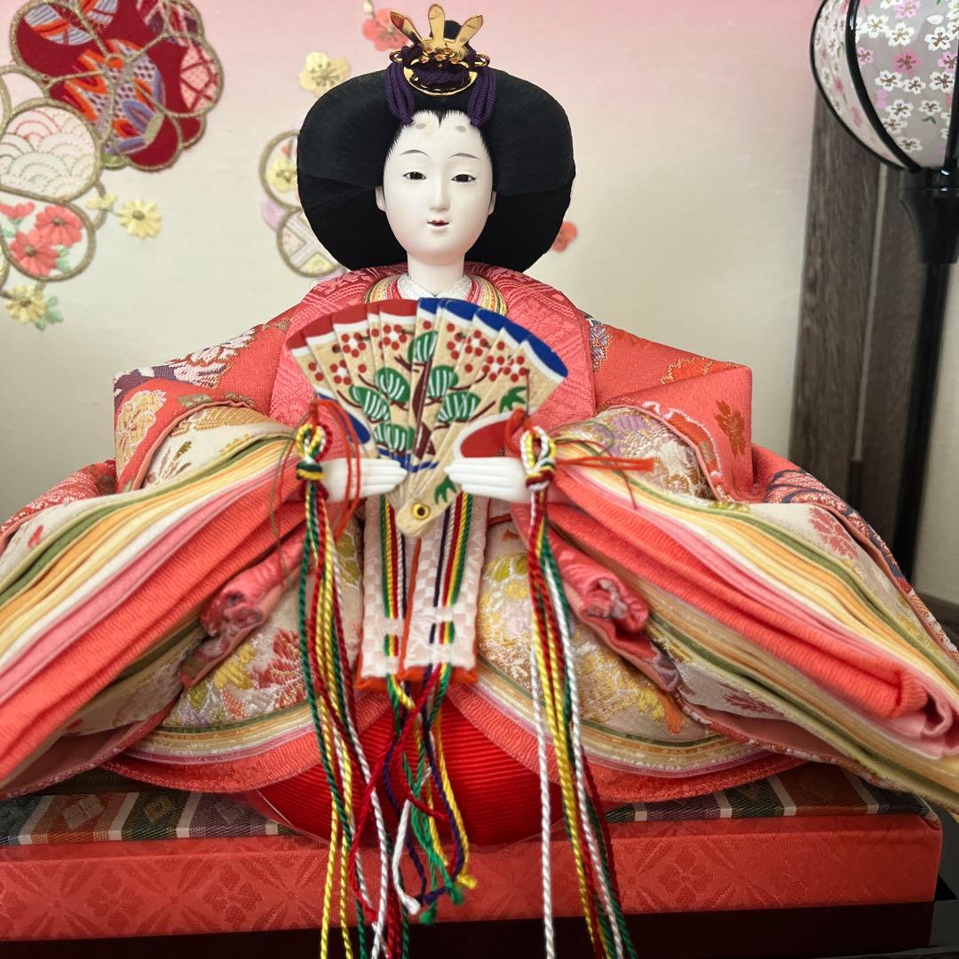 雛人形 田村由起子作 京都製　吉徳監修　桐箱収納　大きめ一段お雛様