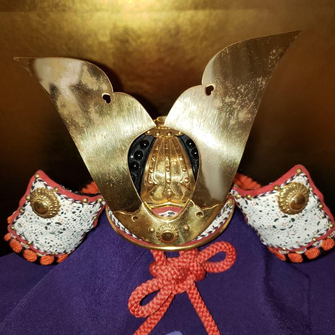 端午の節句 5月人形 立派な兜 弓矢 刀剣 黒の畳台 金屏風 まとめて