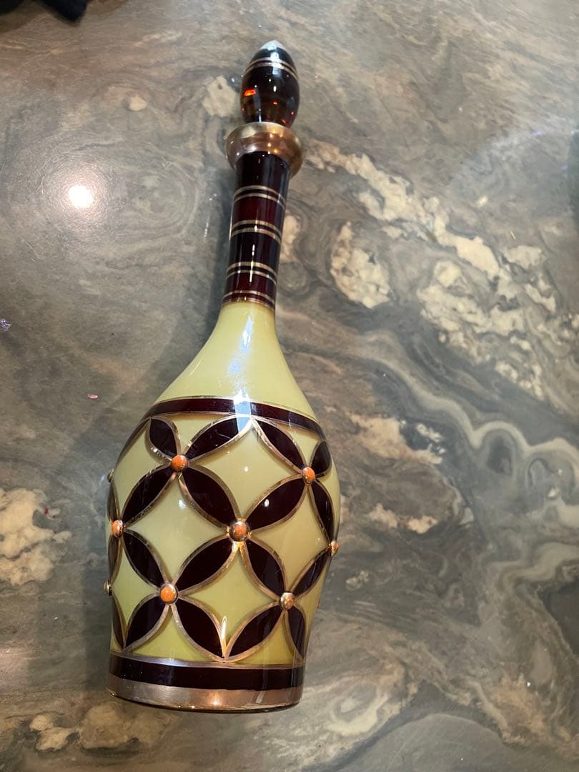 希少！レア！アンティーク1950年代チェコスロバキア製デカンタ