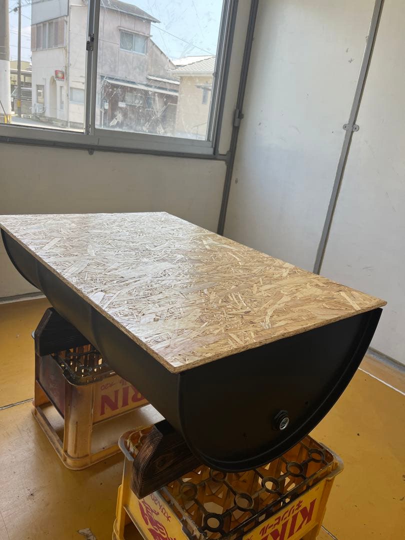 ご依頼例 ドラム缶 リメイクガラステーブルアメリカンテーブル